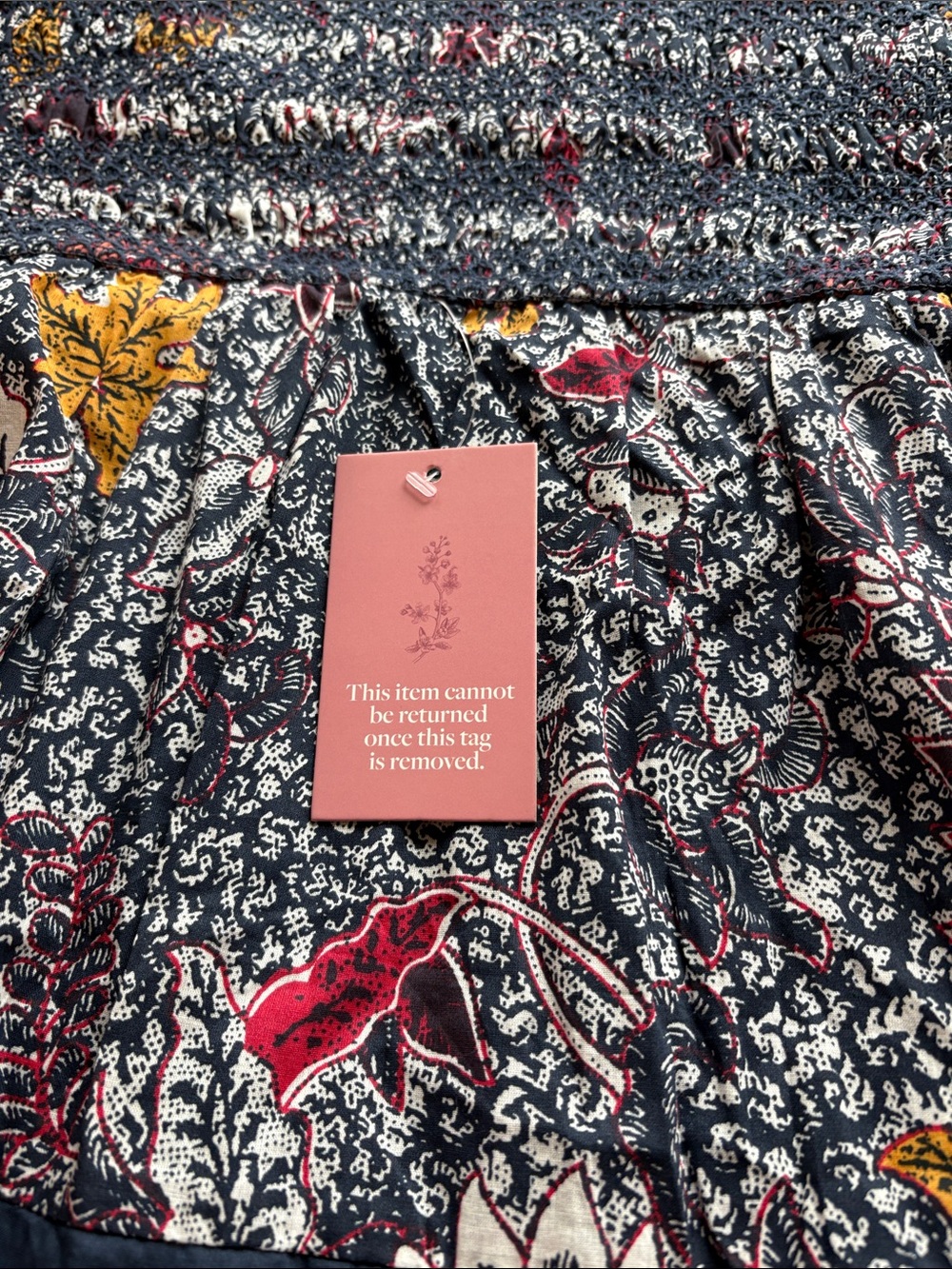 Ivy City Co Roselyn in Navy Floral Smocked Maxi Dress Sz 3XL - Picture 4 of 8